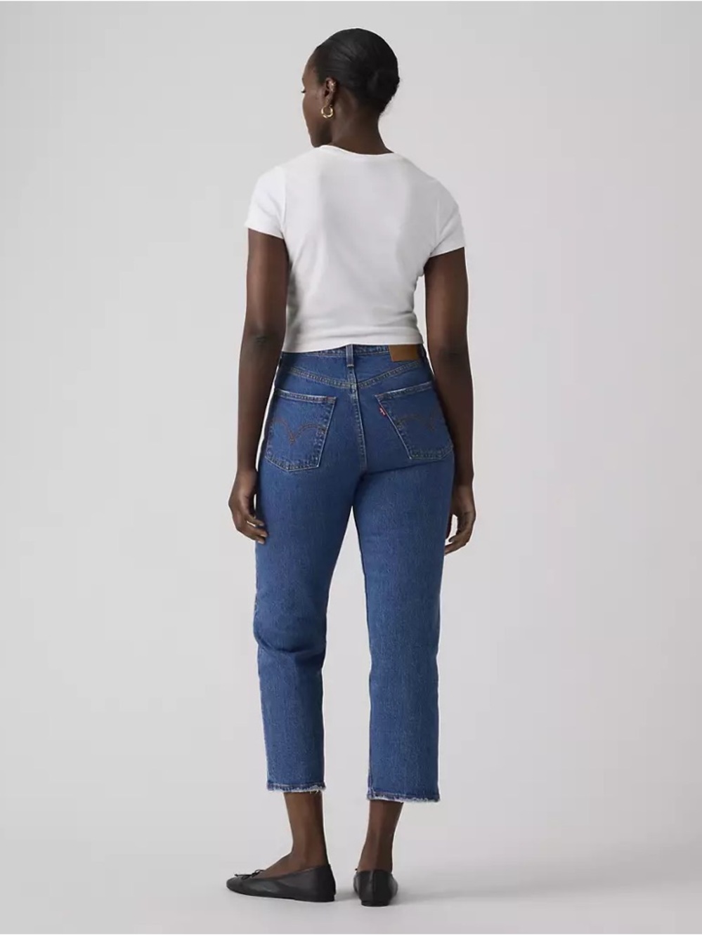 Levi's RIBCAGE STRAIGHT ANKLE WOMEN'S JEANS size 31 mid wash - Picture 3 of 7